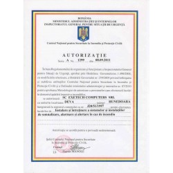 Autorizatie CNSIPC instalare 2011